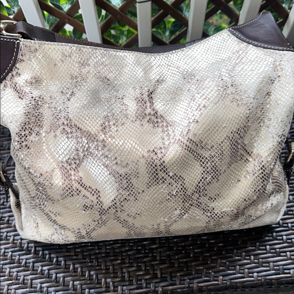 Downey & Bourke Kitney Silver Python Medium Bag - image 3